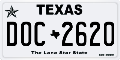 TX license plate DOC2620
