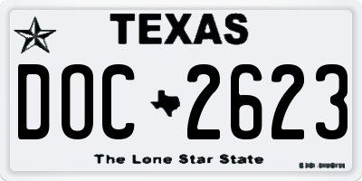 TX license plate DOC2623