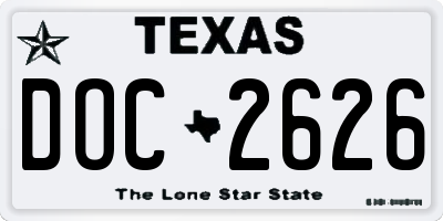 TX license plate DOC2626