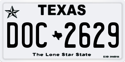 TX license plate DOC2629