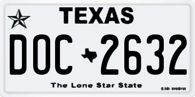 TX license plate DOC2632