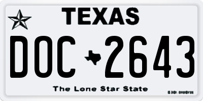 TX license plate DOC2643