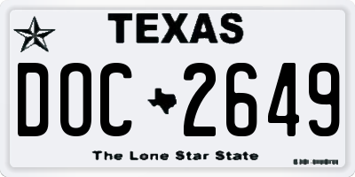 TX license plate DOC2649
