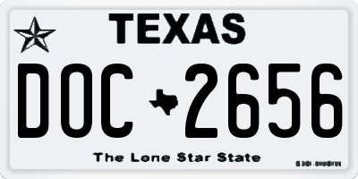 TX license plate DOC2656
