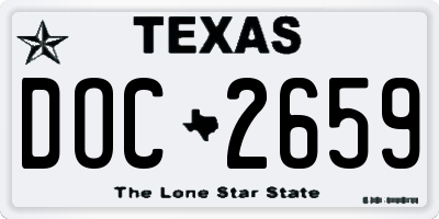 TX license plate DOC2659