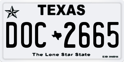 TX license plate DOC2665