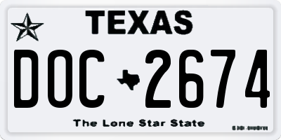 TX license plate DOC2674