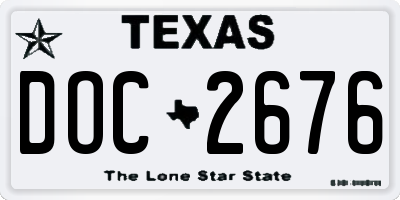 TX license plate DOC2676