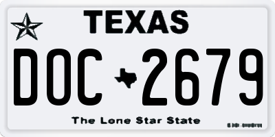 TX license plate DOC2679