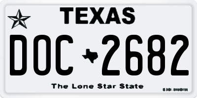 TX license plate DOC2682
