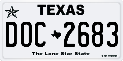 TX license plate DOC2683