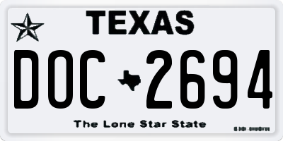TX license plate DOC2694