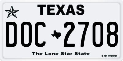 TX license plate DOC2708