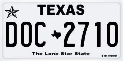 TX license plate DOC2710
