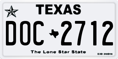 TX license plate DOC2712