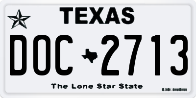 TX license plate DOC2713