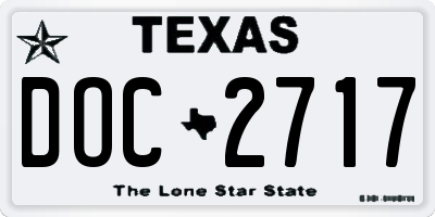 TX license plate DOC2717