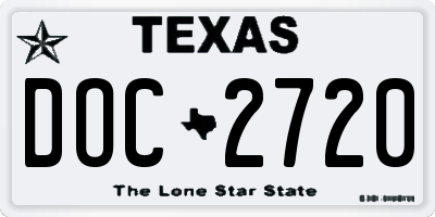 TX license plate DOC2720