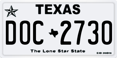 TX license plate DOC2730
