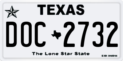 TX license plate DOC2732