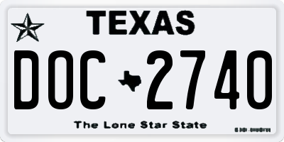 TX license plate DOC2740