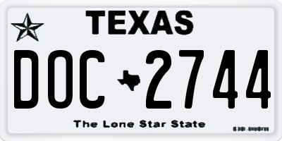 TX license plate DOC2744