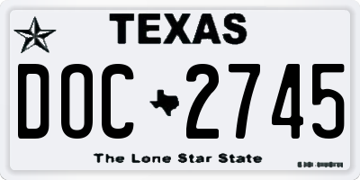 TX license plate DOC2745