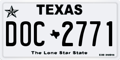 TX license plate DOC2771