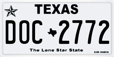 TX license plate DOC2772