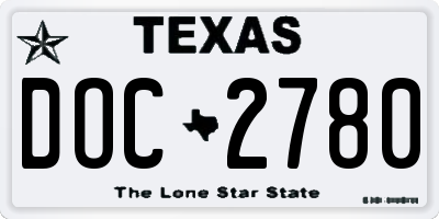 TX license plate DOC2780