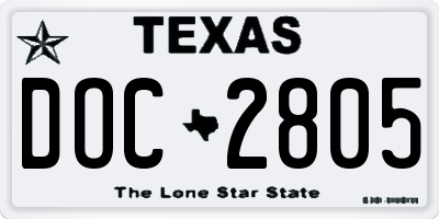 TX license plate DOC2805