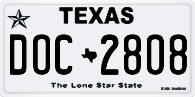 TX license plate DOC2808