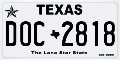 TX license plate DOC2818