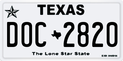 TX license plate DOC2820