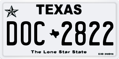 TX license plate DOC2822
