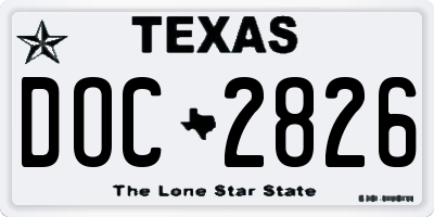 TX license plate DOC2826