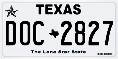 TX license plate DOC2827
