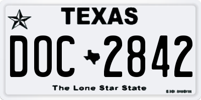 TX license plate DOC2842