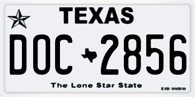 TX license plate DOC2856