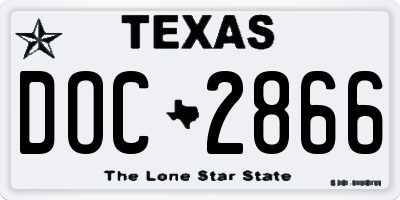 TX license plate DOC2866