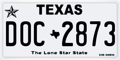 TX license plate DOC2873