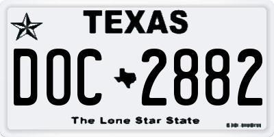 TX license plate DOC2882