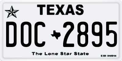 TX license plate DOC2895