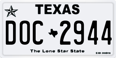 TX license plate DOC2944