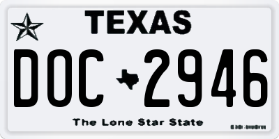TX license plate DOC2946