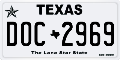 TX license plate DOC2969