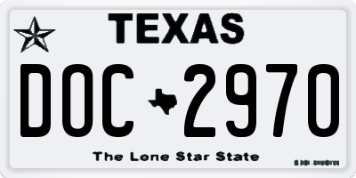 TX license plate DOC2970