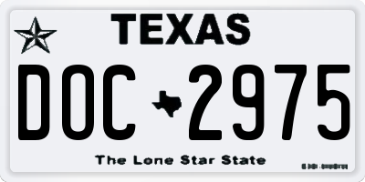 TX license plate DOC2975