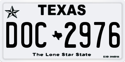 TX license plate DOC2976