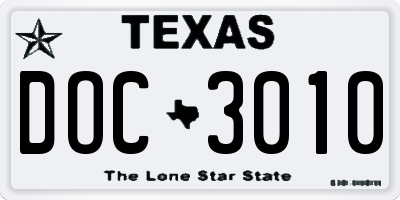 TX license plate DOC3010